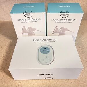NEW Pumpables Genie Advanced Breast Pump with 15mm Liquid Shield Kit